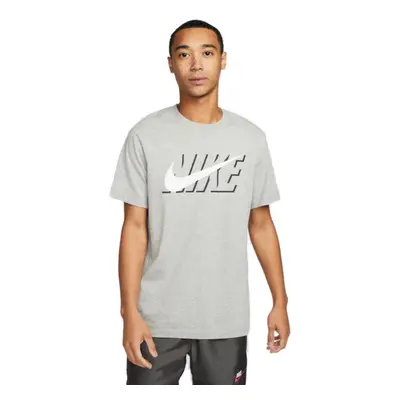 Rövid ujjú férfi póló NIKE M NSW TEE SWOOSH BLOCK-063-Grey