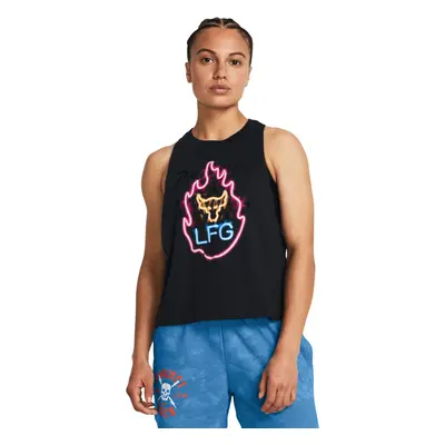 Női felső UNDER ARMOUR PROJECT ROCK PROJECT ROCK W Neon Flame Tank-BLK