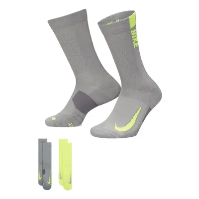 Zokni NIKE U NK MLTPLIER CRW- 2 Pack- YELLOW GREY