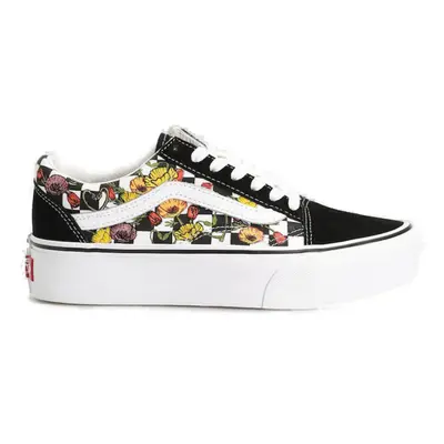 Női járócipő VANS UA Old Skool Platform poppy checkerboard black multi