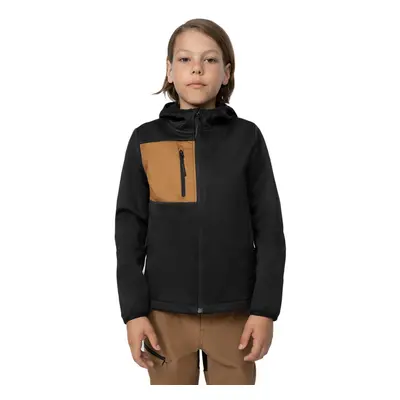 Fiú túra softshell kabát 4F JUNIOR SOFTSHELL JACKET M041-20S-DEEP BLACK