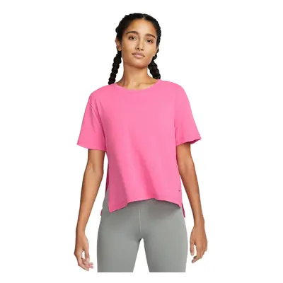 Rövid ujjú női edzőing NIKE W NY DF S S TOP-Pink