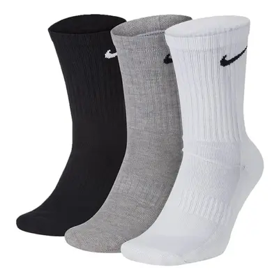 Ponožky NIKE 3 PACK-Everyday Cushion Crew-WHITE MGREYH BLACK