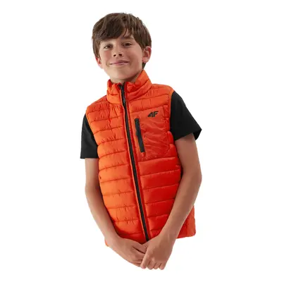 Fiú mellény 4F JUNIOR VEST-JAW23TVJAM040-70S-ORANGE