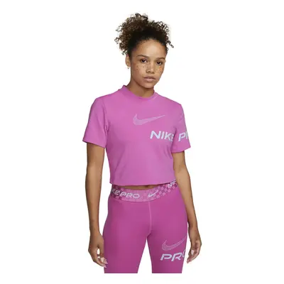 Rövid ujjú női edzőing NIKE W NP DF GRX SS CROP TOP-Pink