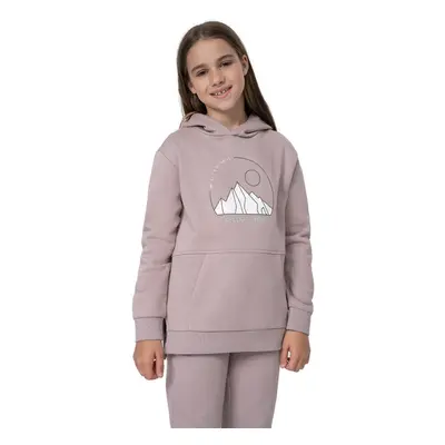 Leány túra pulóver kapucnival 4F JUNIOR SWEATSHIRT F277-52S-LIGHT VIOLET