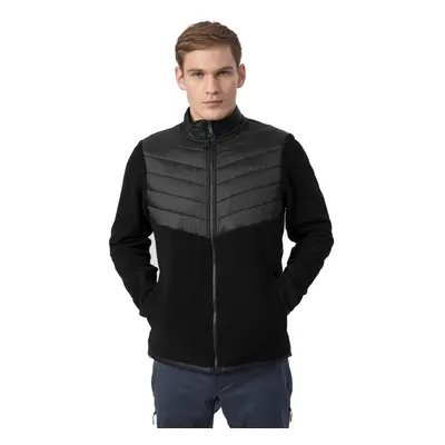 Férfi túra polár pulóver cipzárral 4F MENS FLEECE PLM014A-20S-DEEP BLACK