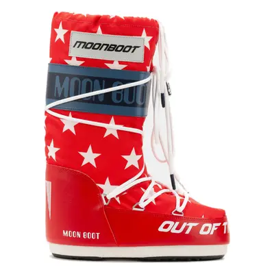 Női magas téli csizma MOON BOOT Icon Retrobiker white stars