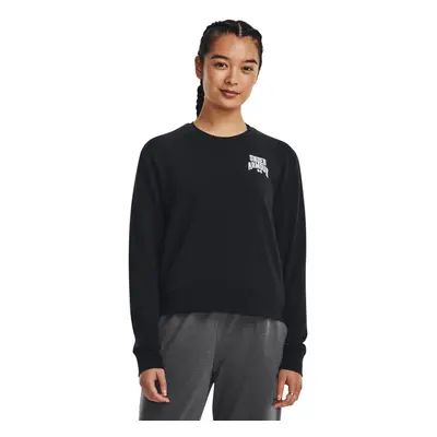 Női kapucnis pulóver UNDER ARMOUR UA Rival Terry Graphic Crew-BLK