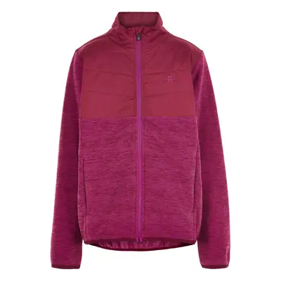 Cipzáros, gyapjú lány pulóver COLOR KIDS Fleece jacket w Solid Effect -Beet Red