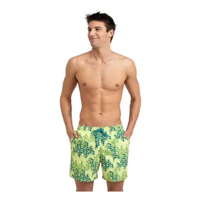 Férfi fürdőruha ARENA MENS BEACH BOXER ALLOVER-610-soft green multi