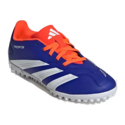 Gyepfutballcipő fiúknak ADIDAS Predator Club K TF lucid blue cloud white solar red