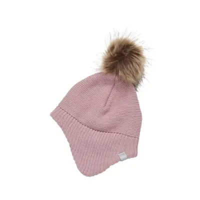 Lány téli sapka COLOR KIDS Baby hat w. detach fake fur, zephyr