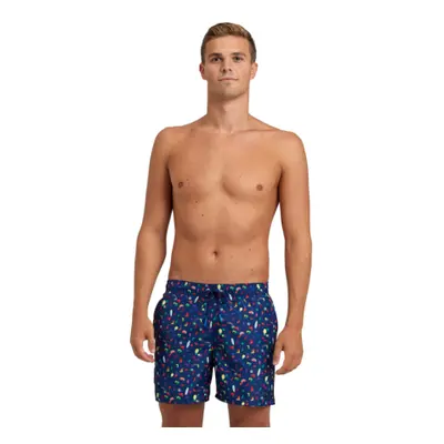 Férfi fürdőruha ARENA MENS BEACH BOXER ALLOVER-750-navy multi