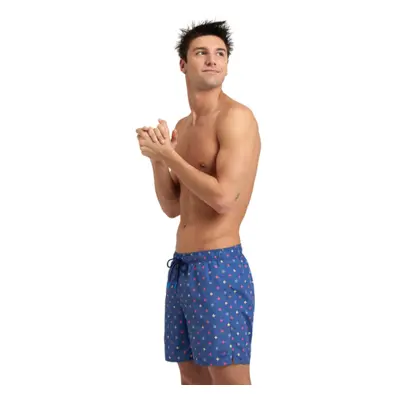 Férfi fürdőruha ARENA MENS BEACH BOXER ALLOVER-540-grey blue microflowers multi