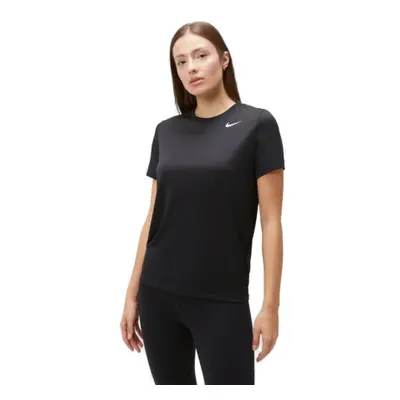 Rövid ujjú női edzőing NIKE W NK DF RLGD SS TEE-010 BLACK WHITE