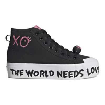 Női szabadidős lábbelik ADIDAS ORIGINALS Nizza Platform Mid core black semi pink glow cloud whit