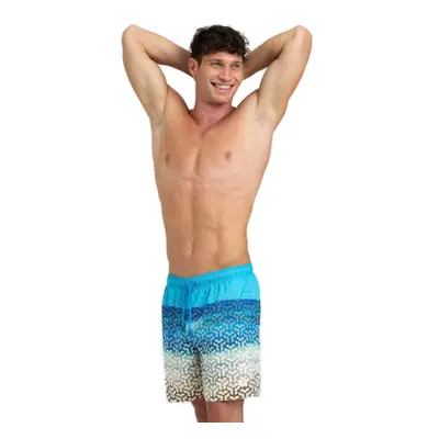 Férfi fürdőruha ARENA MENS BEACH BOXER PLACED-800-sand&sea turquoise