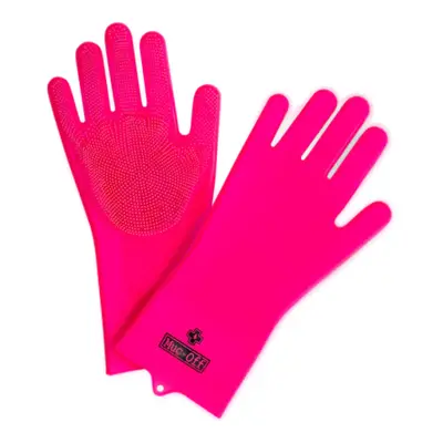 Kerékpár karbantartó eszköz MUC-OFF Deep Scruber Gloves Pink L