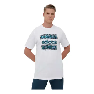 Rövid ujjú férfi póló ADIDAS M DOODLE MLT T-HY1338-white