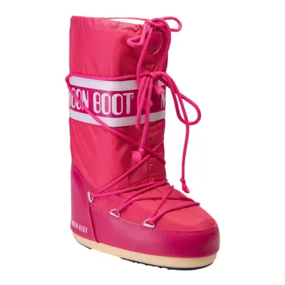 Gyermek magas téli csizma MOON BOOT ICON NYLON, 062 bougainvillea