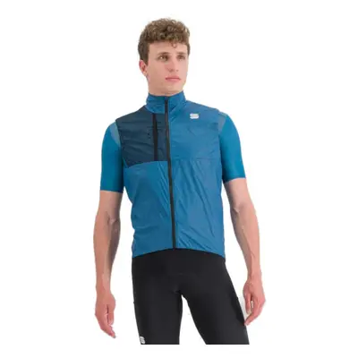 Férfi kerékpáros mellény SPORTFUL Supergiara layer vest, berry blue