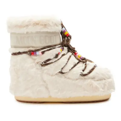 Női téli bokacsizma MOON BOOT MB ICON LOW FAUX FUR B-001 CREAM