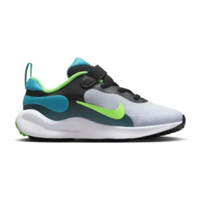 Fiú sportcipő (edzés) NIKE Revolution 7 black grey aquamarine green strike