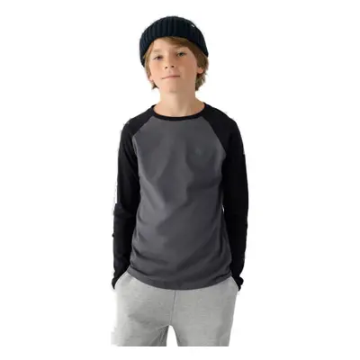 Fiú hosszú ujjú póló 4F JUNIOR LONGSLEEVE-JWAW24TLONM293-22S-ANTHRACITE