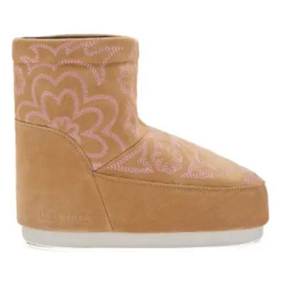 Női alacsony téli csizma MOON BOOT MB ICON LOW NOLACE EMBROIDEREDSUEDE-LJ19 SAND PINK