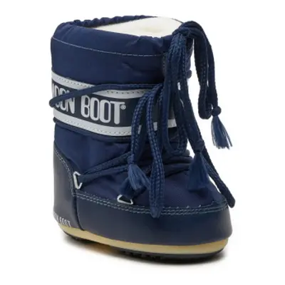 Gyermek téli bokacsizma MOON BOOT ICON MINI NYLON, 002 blue