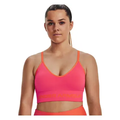 Kompressziós melltartó UNDER ARMOUR UA Seamless Low Long Rib-PNK