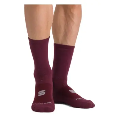 Kerékpáros zokni SPORTFUL Merino wool 18 socks, red wine black