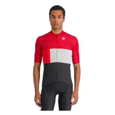 Rövid ujjú férfi kerékpáros mez SPORTFUL Snap jersey, red black