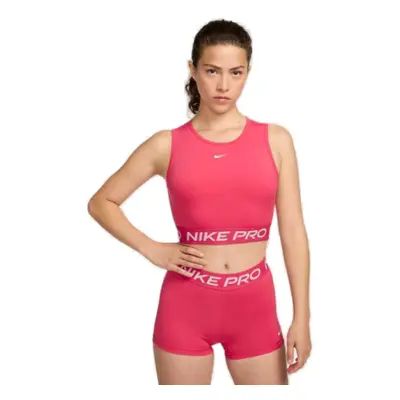 Rövid ujjú női edzőing NIKE PRO DF 365 CROP TANK-629 ASTER PINK WHITE