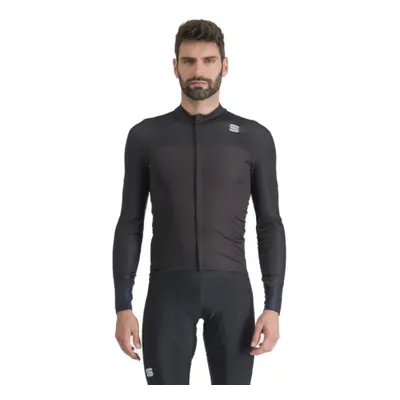 Férfi kerékpáros mez, hosszú ujjal SPORTFUL Bodyfit pro jersey, black galaxy blue