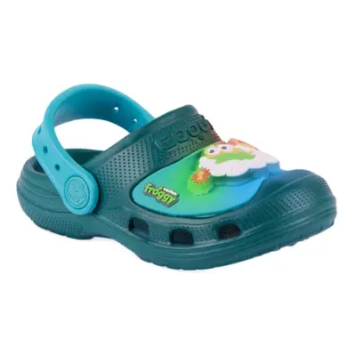 Fiú crocs (rekreációs lábbeli) COQUI Maxi Hero Flash jungle green turquoise