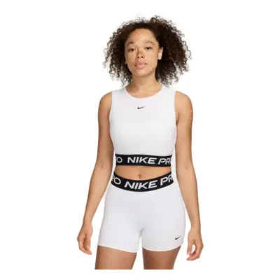 Rövid ujjú női edzőing NIKE PRO DF 365 CROP TANK-100 WHITE BLACK