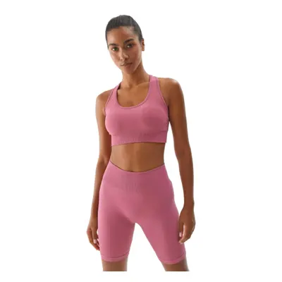 Női edző sportmelltartó 4F SPORT BRA-WAW24USBAF141-53S-DARK PINK