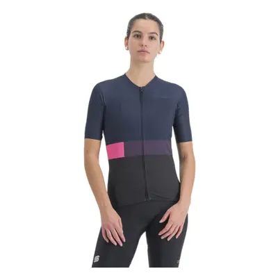 Rövid ujjú női kerékpáros mez SPORTFUL Snap w jrs, black galaxy blue