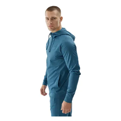 Férfi edzőpulóver cipzárral 4F SWEATSHIRT FNK-WAW24TFSWM404-46M-TEAL MELANGE