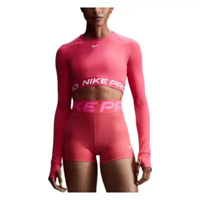 Hosszú ujjú női edzőing NIKE PRO DF 365 CROP LS-629 ASTER PINK WHITE