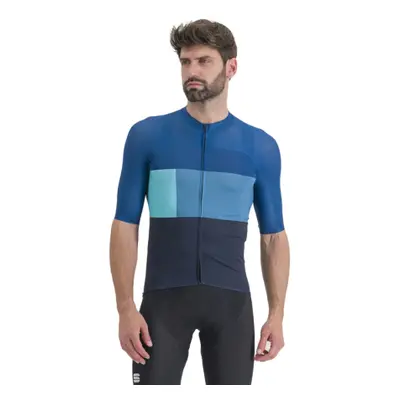 Rövid ujjú férfi kerékpáros mez SPORTFUL Snap jersey, galaxy blue dark berry blue