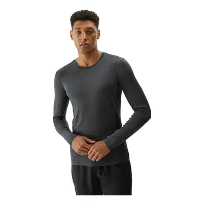 Hosszú ujjú férfi edzőing 4F LONGSLEEVE FNK-WAW24TFLOM273-22M-ANTHRACITE MELANGE