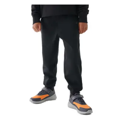 Fiú hőszigetelt melegítőnadrág 4F JUNIOR TROUSERS-JWAW24TTROM761-20S-DEEP BLACK