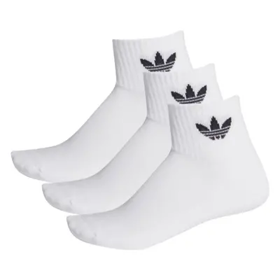 Zokni ADIDAS ORIGINALS MID ANKLE SCK-WHITE 3 PACK