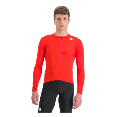 Férfi kerékpáros mez, hosszú ujjal SPORTFUL Matchy long sleeve jersey, chili red