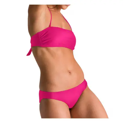 Kétrészes női fürdőruha ARENA W ALLOVER BANDEAU ADJ BACK TWO PIECES Pink I