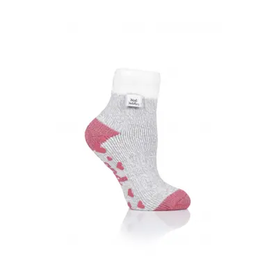 Női zokni HEAT HOLDERS LADIES LOUNGE SOCKS - FEATHER TOP-TWIST - LIGHT GREY