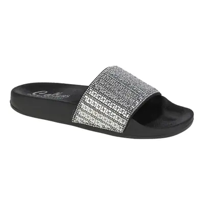 Női papucs (strandcipő) SKECHERS Pops Up New Spark black silver